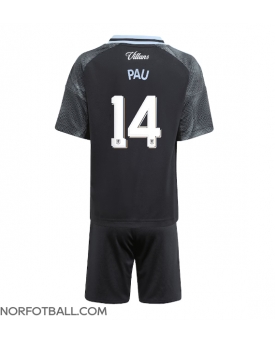 Billige Fotballdrakt Aston Villa Pau Torres #14 Replika Bortedraktsett Barn 2025-26 Kortermet (med bukser)